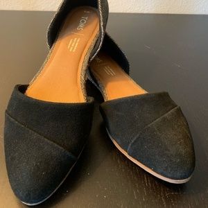 Tom's Jutti D'orsay Flat black & metallic